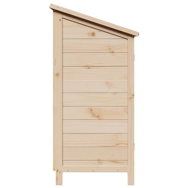 Grote foto vidaxl tuinschuur met dak naturel 59 x 56 x 113 5 cm massief vurenhout tuin en terras tuinhuisjes en blokhutten