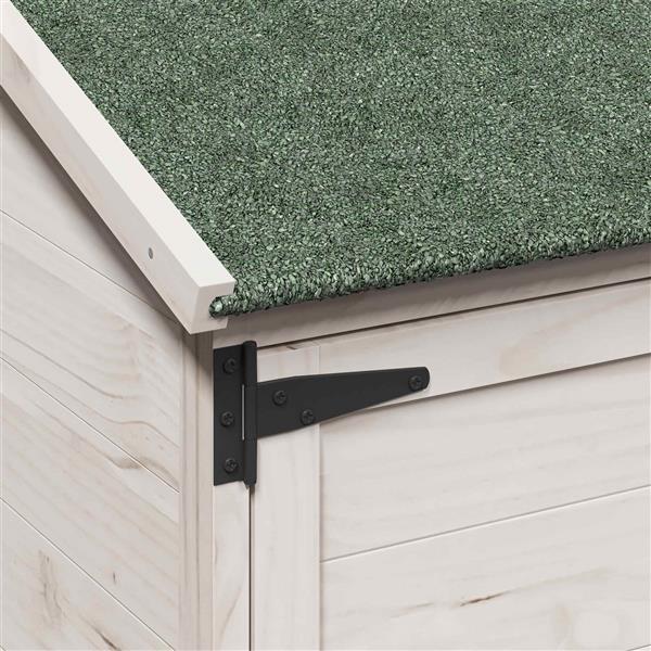 Grote foto vidaxl tuinschuur met dak wit 59 5 x 56 x 176 5 cm massief vurenhout tuin en terras tuinhuisjes en blokhutten