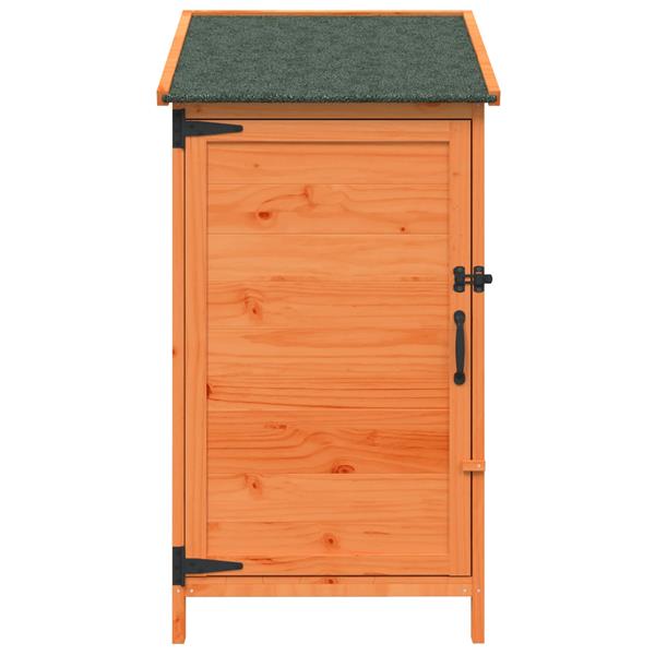 Grote foto vidaxl tuinschuur met dak bruin 59 x 56 x 113 5 cm massief vurenhout tuin en terras tuinhuisjes en blokhutten