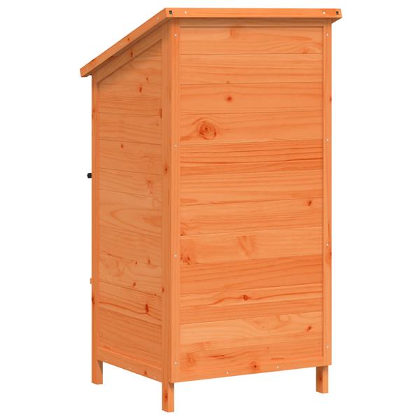Grote foto vidaxl tuinschuur met dak bruin 59 x 56 x 113 5 cm massief vurenhout tuin en terras tuinhuisjes en blokhutten