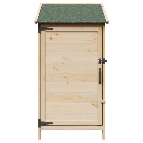 Grote foto vidaxl tuinschuur met dak naturel 59 x 56 x 113 5 cm massief vurenhout tuin en terras tuinhuisjes en blokhutten