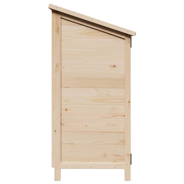 Grote foto vidaxl tuinschuur met dak naturel 59 x 56 x 113 5 cm massief vurenhout tuin en terras tuinhuisjes en blokhutten