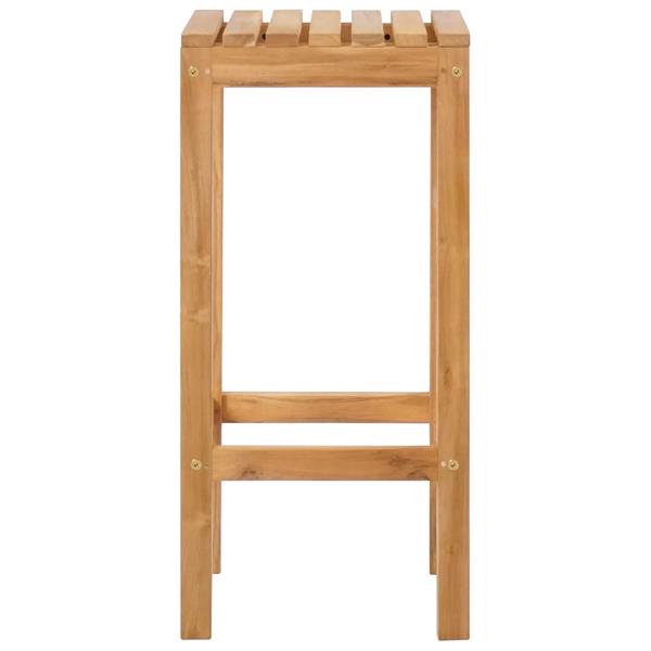 Grote foto vidaxl barkruk 2 pcs naturel massief teakhout tuin en terras tuinmeubelen