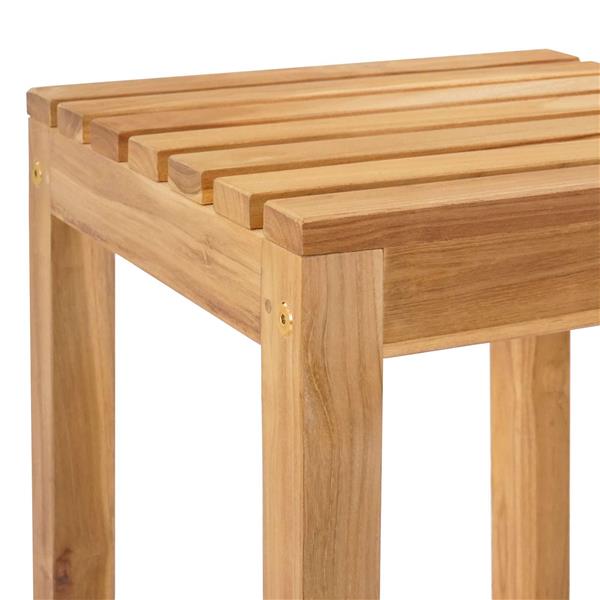 Grote foto vidaxl barkruk 2 pcs naturel massief teakhout tuin en terras tuinmeubelen