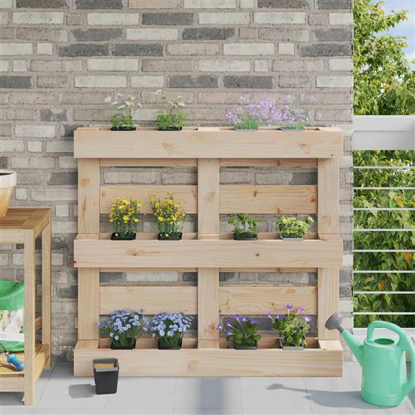 Grote foto vidaxl bloembakken voor euro pallets 24 pcs zwart 13 5 x 9 x 9 5 cm tuin en terras overige tuin en terras