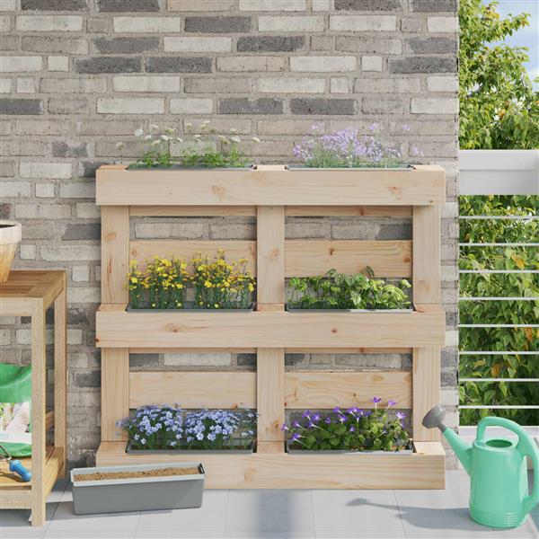Grote foto vidaxl bloembakken voor euro pallets 12 pcs lichtgrijs tuin en terras overige tuin en terras