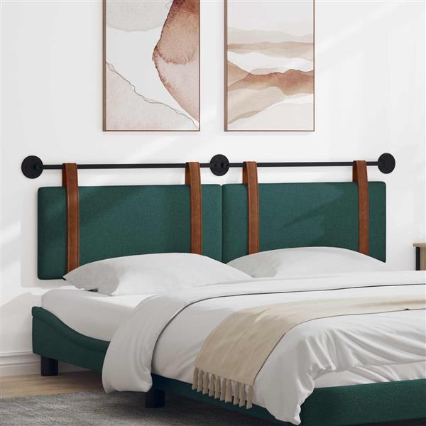 Grote foto vidaxl hangend hoofdbord donkergroen antiek pu antiek en kunst stoelen en banken