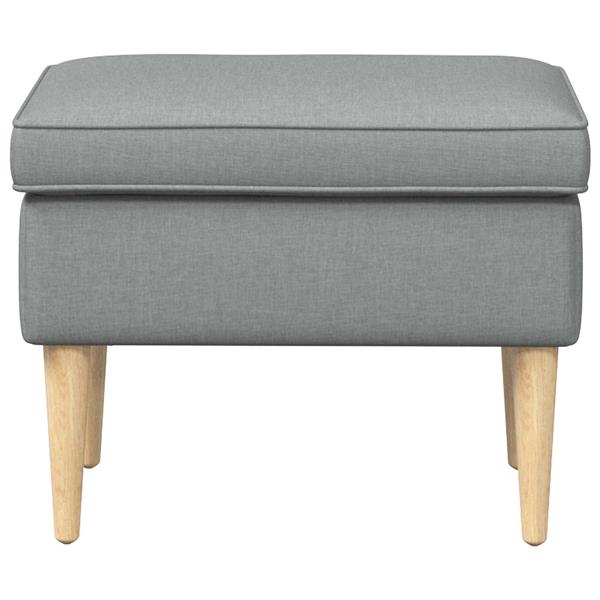 Grote foto vidaxl voetenbank lichtgrijs 55 x 35 x 41 cm polyester huis en inrichting stoelen