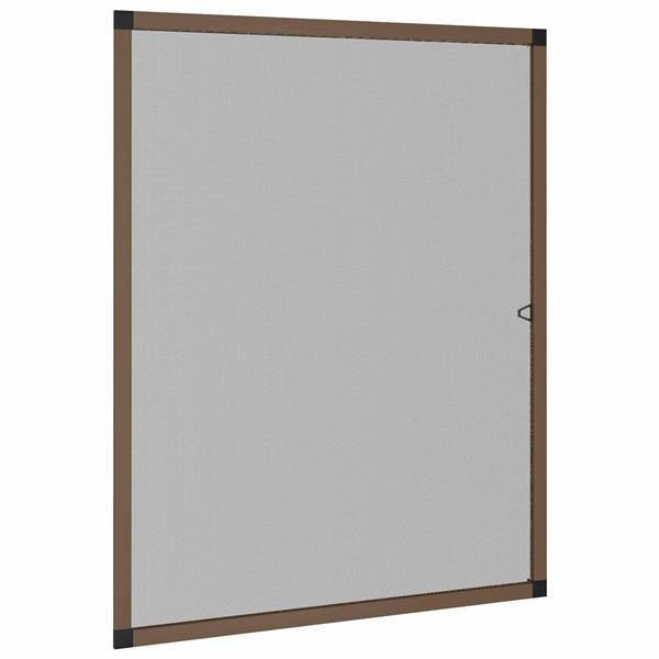 Grote foto vidaxl insectenscherm voor ramen bruin 120 x 140 cm doe het zelf en verbouw deuren en horren
