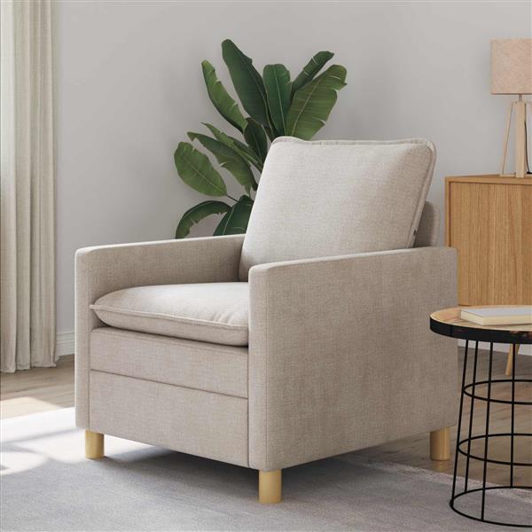 Grote foto vidaxl bank cr mekleurig 76 x 81 x 87 5 cm polyester huis en inrichting bankstellen