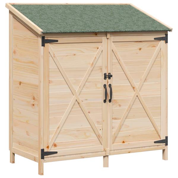 Grote foto vidaxl tuinschuur naturel 106 x 56 x 113 5 cm massief vurenhout tuin en terras tuinhuisjes en blokhutten