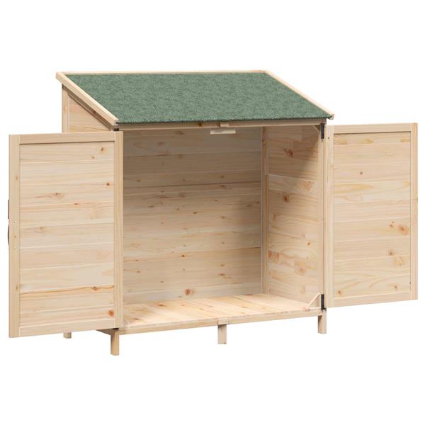 Grote foto vidaxl tuinschuur naturel 106 x 56 x 113 5 cm massief vurenhout tuin en terras tuinhuisjes en blokhutten