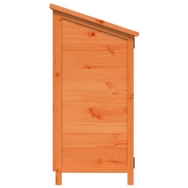 Grote foto vidaxl tuinschuur met dak bruin 59 5 x 56 x 113 5 cm massief vurenhout tuin en terras tuinhuisjes en blokhutten