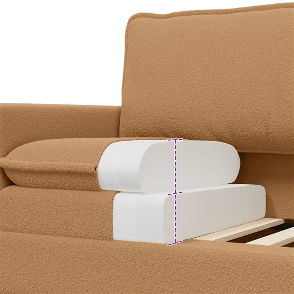 Grote foto vidaxl bank beige 76 x 81 x 87 5 cm stof huis en inrichting bankstellen