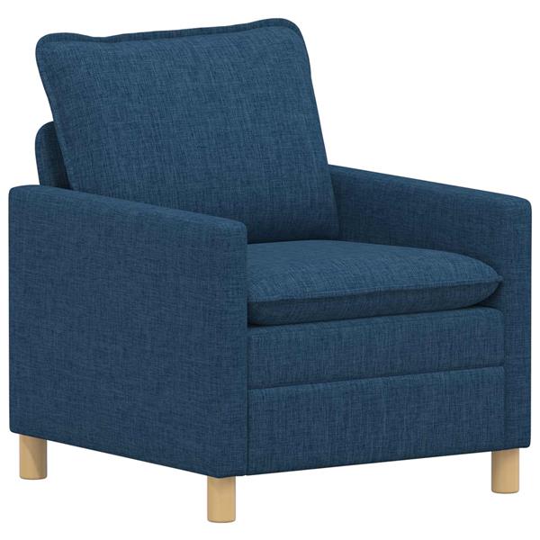 Grote foto vidaxl bank blauw 76 x 81 x 87 5 cm stof huis en inrichting bankstellen