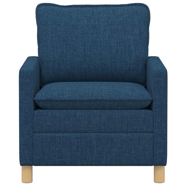 Grote foto vidaxl bank blauw 76 x 81 x 87 5 cm stof huis en inrichting bankstellen