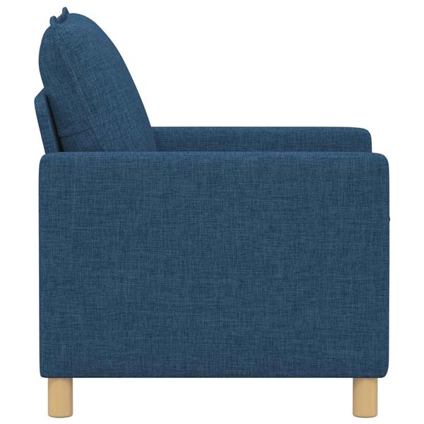 Grote foto vidaxl bank blauw 76 x 81 x 87 5 cm stof huis en inrichting bankstellen