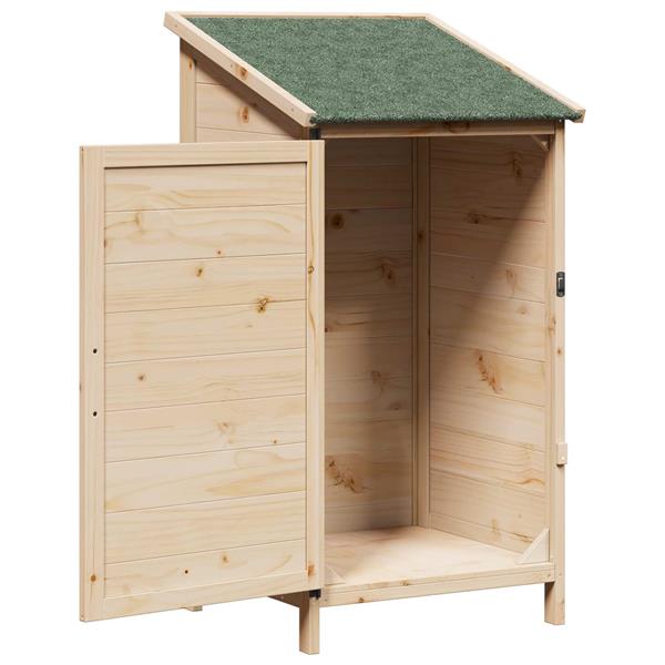 Grote foto vidaxl tuinschuur naturel 59 5 x 56 x 113 5 cm massief vurenhout tuin en terras tuinhuisjes en blokhutten