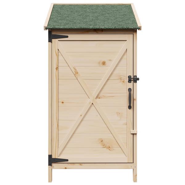 Grote foto vidaxl tuinschuur naturel 59 5 x 56 x 113 5 cm massief vurenhout tuin en terras tuinhuisjes en blokhutten