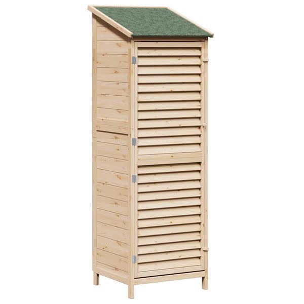 Grote foto vidaxl tuinschuur met dak naturel 59 x 56 x 176 cm massief vurenhout tuin en terras tuinhuisjes en blokhutten