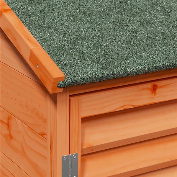 Grote foto vidaxl tuinschuur met dak bruin 106 x 56 x 113 5 cm massief vurenhout tuin en terras tuinhuisjes en blokhutten