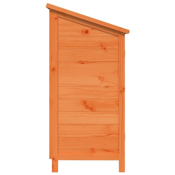Grote foto vidaxl tuinschuur met dak bruin 59 x 56 x 113 5 cm massief vurenhout tuin en terras tuinhuisjes en blokhutten