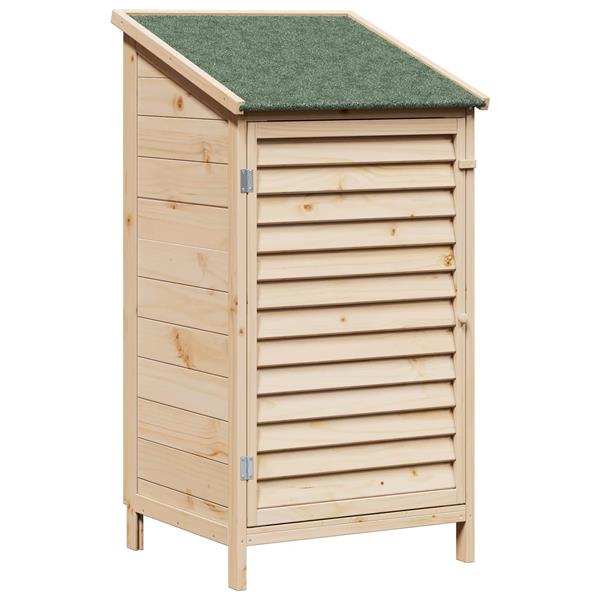 Grote foto vidaxl tuinschuur met dak naturel 59 x 56 x 113 5 cm massief vurenhout tuin en terras tuinhuisjes en blokhutten