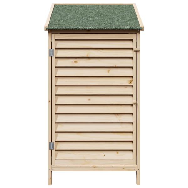 Grote foto vidaxl tuinschuur met dak naturel 59 x 56 x 113 5 cm massief vurenhout tuin en terras tuinhuisjes en blokhutten