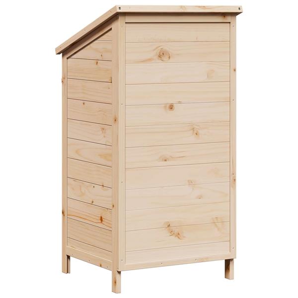 Grote foto vidaxl tuinschuur met dak naturel 59 x 56 x 113 5 cm massief vurenhout tuin en terras tuinhuisjes en blokhutten