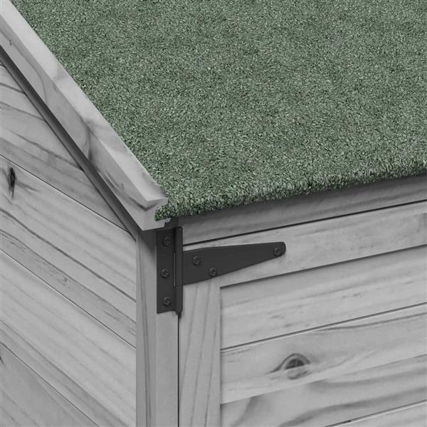 Grote foto vidaxl tuinschuur met dak grijs 106 5 x 56 x 176 cm massief vurenhout tuin en terras tuinhuisjes en blokhutten