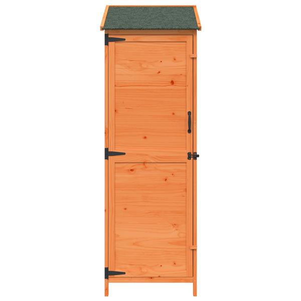 Grote foto vidaxl tuinschuur met dak bruin 59 5 x 56 x 176 5 cm massief vurenhout tuin en terras tuinhuisjes en blokhutten