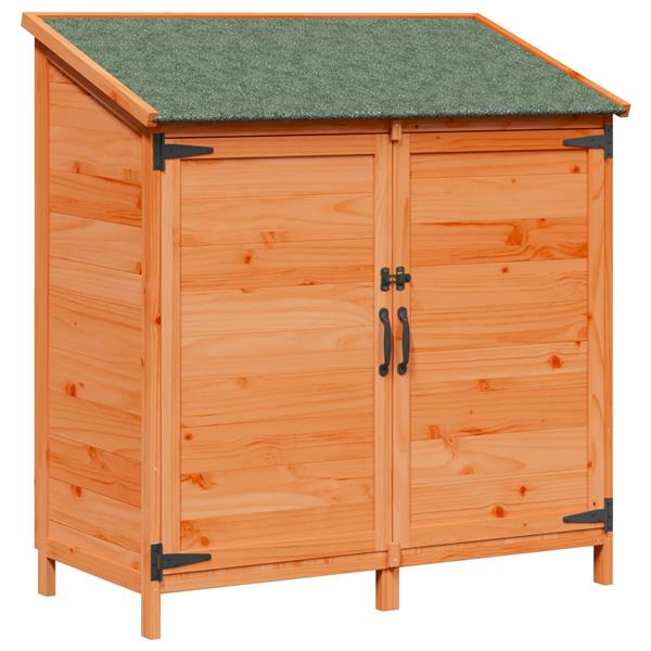 Grote foto vidaxl tuinschuur bruin 106 5 x 56 x 113 5 cm massief vurenhout tuin en terras tuinhuisjes en blokhutten