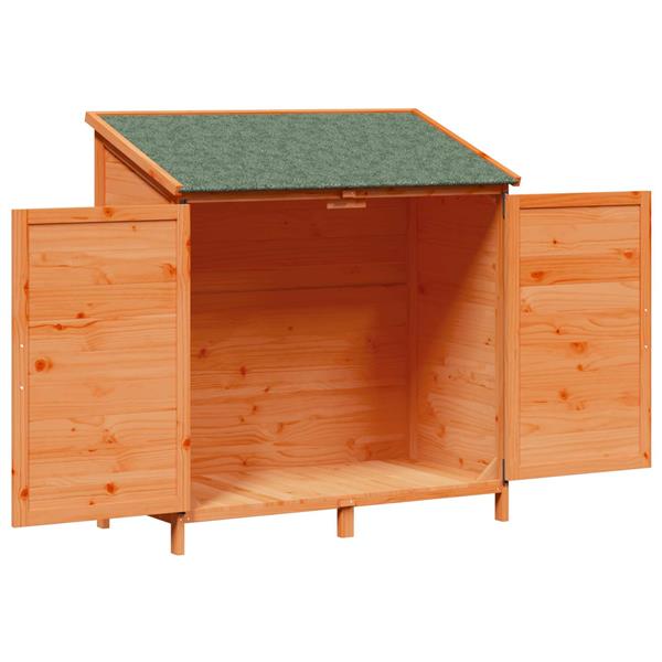 Grote foto vidaxl tuinschuur bruin 106 5 x 56 x 113 5 cm massief vurenhout tuin en terras tuinhuisjes en blokhutten