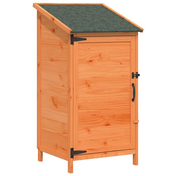 Grote foto vidaxl tuinschuur met dak bruin 59 x 56 x 113 5 cm massief vurenhout tuin en terras tuinhuisjes en blokhutten