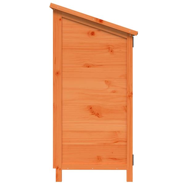 Grote foto vidaxl tuinschuur met dak bruin 59 x 56 x 113 5 cm massief vurenhout tuin en terras tuinhuisjes en blokhutten