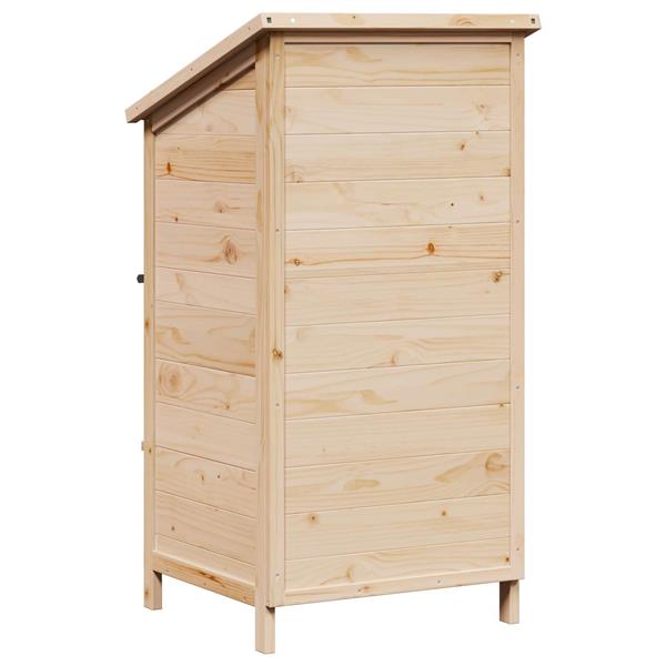 Grote foto vidaxl tuinschuur met dak naturel 59 x 56 x 113 5 cm massief vurenhout tuin en terras tuinhuisjes en blokhutten