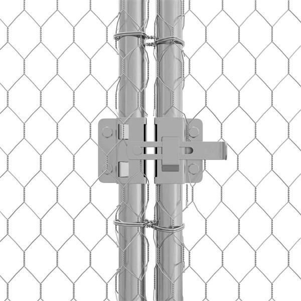 Grote foto vidaxl kippenhok zilver 400 x 170 x 177 cm gegalvaniseerd staal dieren en toebehoren hokken en kooien