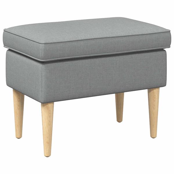 Grote foto vidaxl voetenbank lichtgrijs 55 x 35 x 41 cm polyester huis en inrichting stoelen