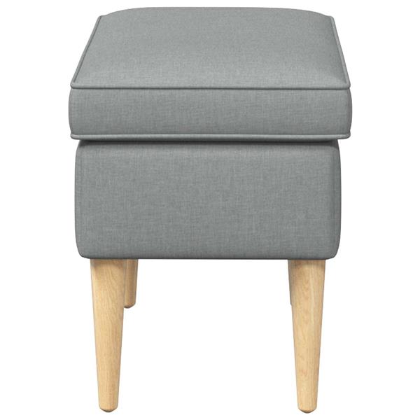 Grote foto vidaxl voetenbank lichtgrijs 55 x 35 x 41 cm polyester huis en inrichting stoelen