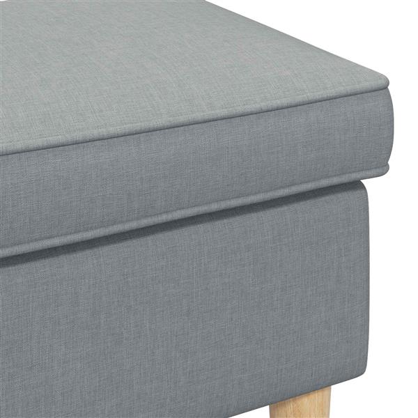 Grote foto vidaxl voetenbank lichtgrijs 55 x 35 x 41 cm polyester huis en inrichting stoelen