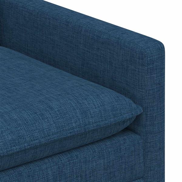 Grote foto vidaxl bank blauw 76 x 81 x 87 5 cm stof huis en inrichting bankstellen
