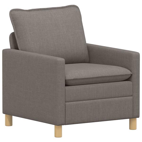 Grote foto vidaxl bank taupe 76 x 81 x 87 5 cm stof huis en inrichting bankstellen