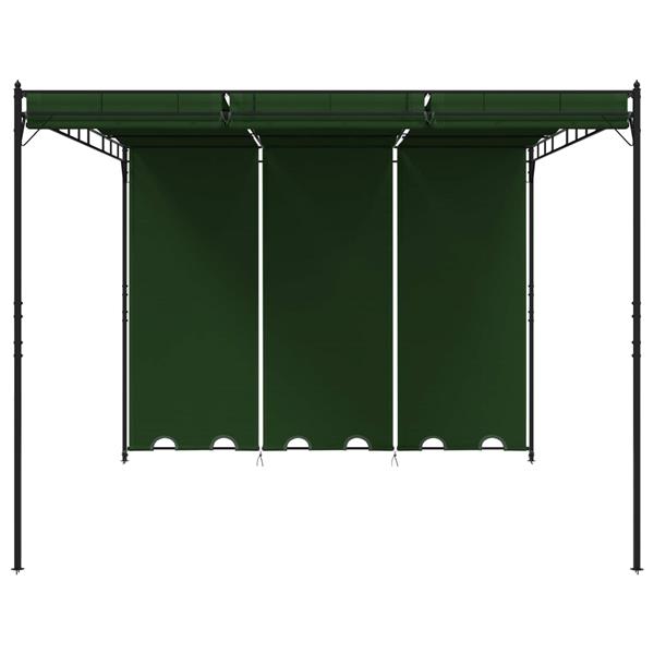 Grote foto vidaxl prieel 4 x 3 x 2 3 m groen polyester en staal tuin en terras overige tuin en terras