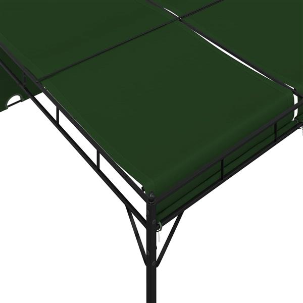 Grote foto vidaxl prieel 4 x 3 x 2 3 m groen polyester en staal tuin en terras overige tuin en terras