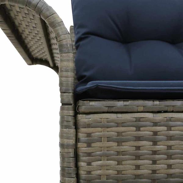 Grote foto vidaxl tuinbank met kussen 141 x 62 x 69 cm poly rattan tuin en terras tuinmeubelen