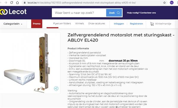 Grote foto elektrisch motorslot abloy el420 met stuurkas 195 huis en inrichting onderdelen en accessoires