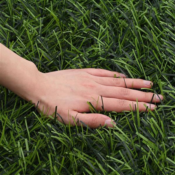 Grote foto vidaxl kunstmatige omheining lichtgroen 1 x 10 m pvc en staal tuin en terras sierplanten