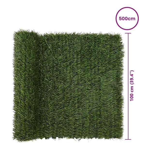 Grote foto vidaxl kunstmatige omheining lichtgroen 1 x 5 m pvc en staal tuin en terras sierplanten