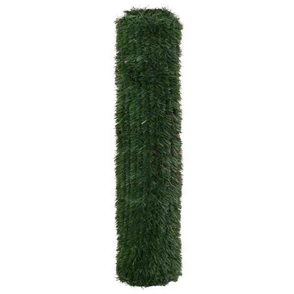 Grote foto vidaxl kunstmatige omheining donkergroen 1 5 x 5 m pvc en staal tuin en terras sierplanten
