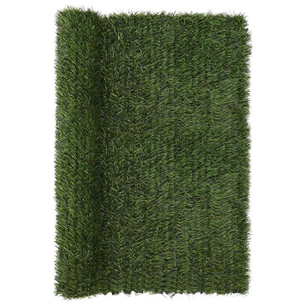 Grote foto vidaxl kunstmatige omheining lichtgroen 1 5 x 6 m pvc en staal tuin en terras sierplanten